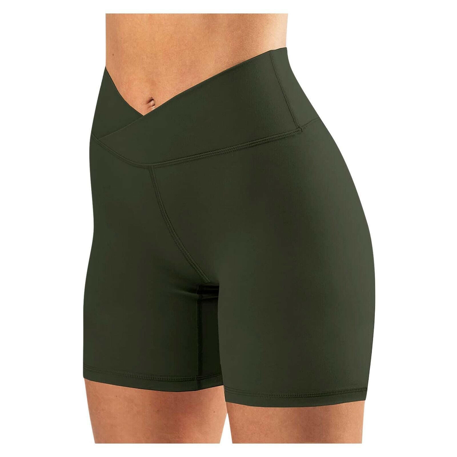 Yoga Fitness Plus Size Leggings Cross-waist Women's Legging Shorts - VibrantFlex  VibrantFlex