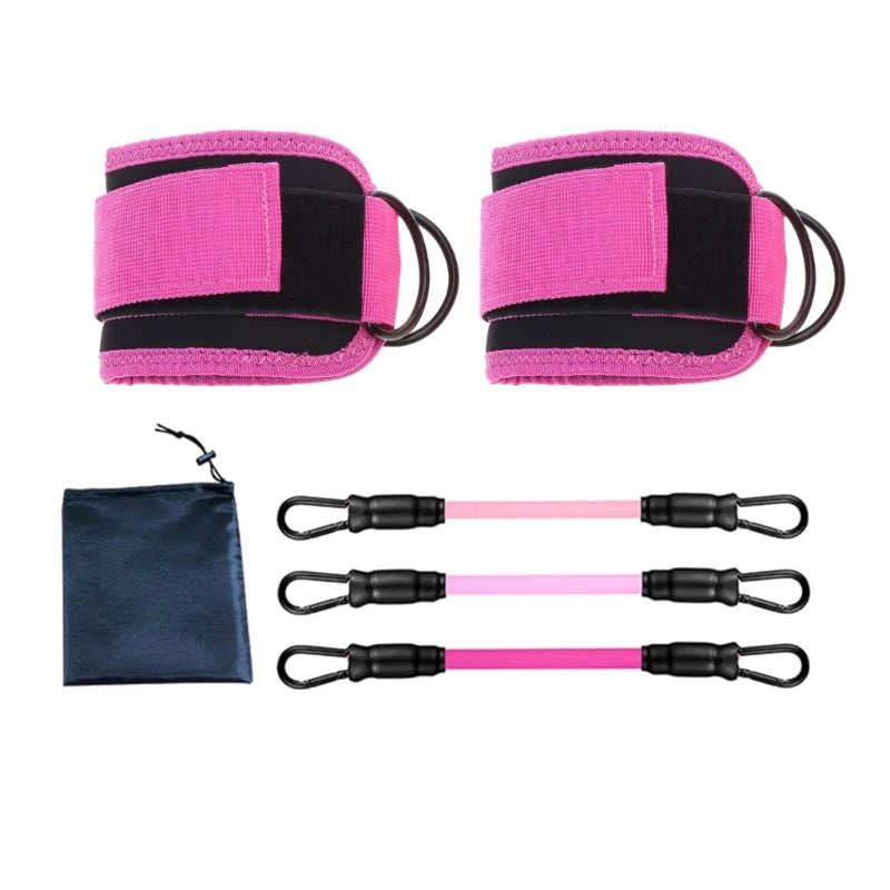 Glutes Workout Equipment Leg Resistance Bands with Ankle Strap Resistance Bands Set, Ankle Resistance Bands with Cuffs - VibrantFlex 