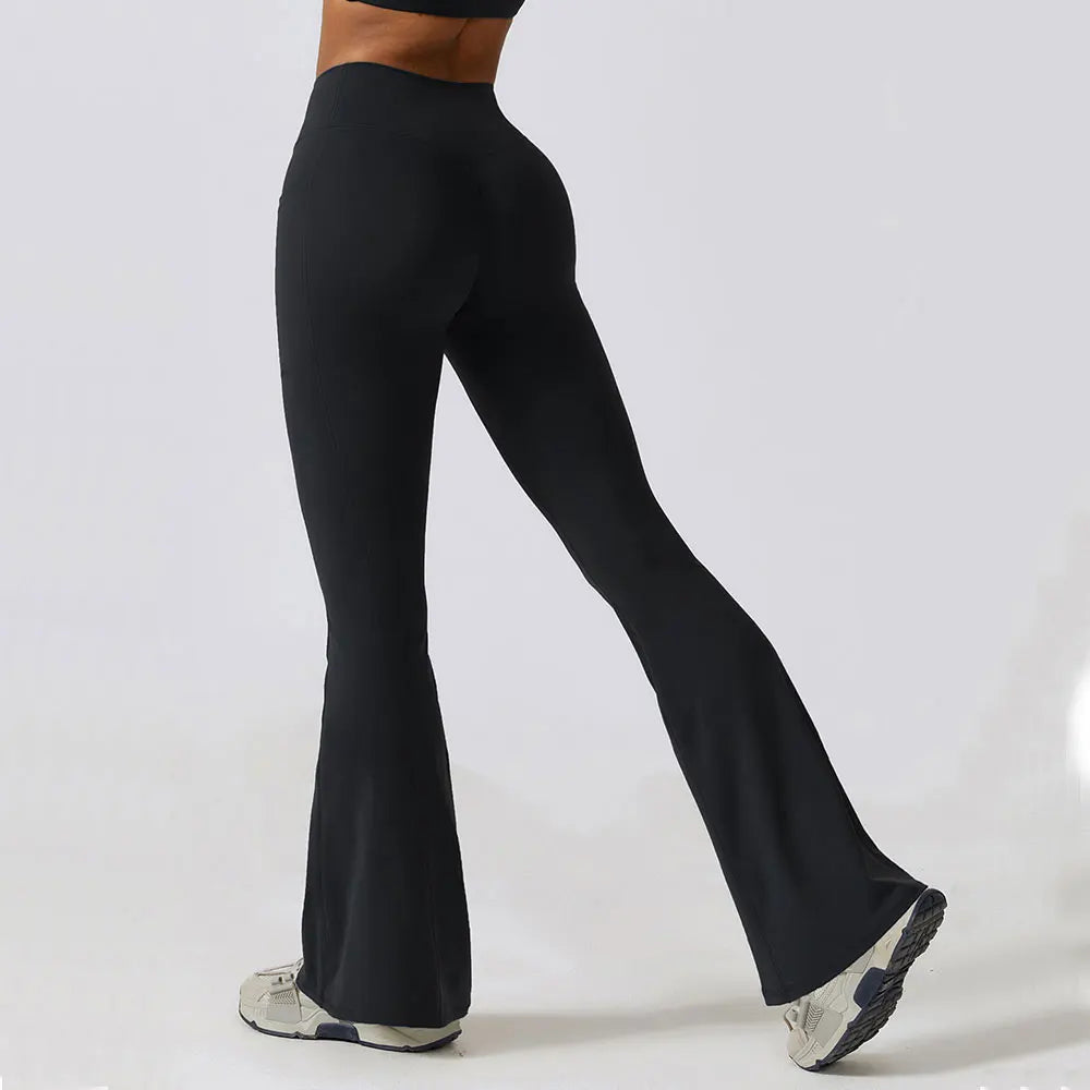 Flare Leggings Yoga Pant Women High Waist Wide Leg Pants - VibrantFlex 