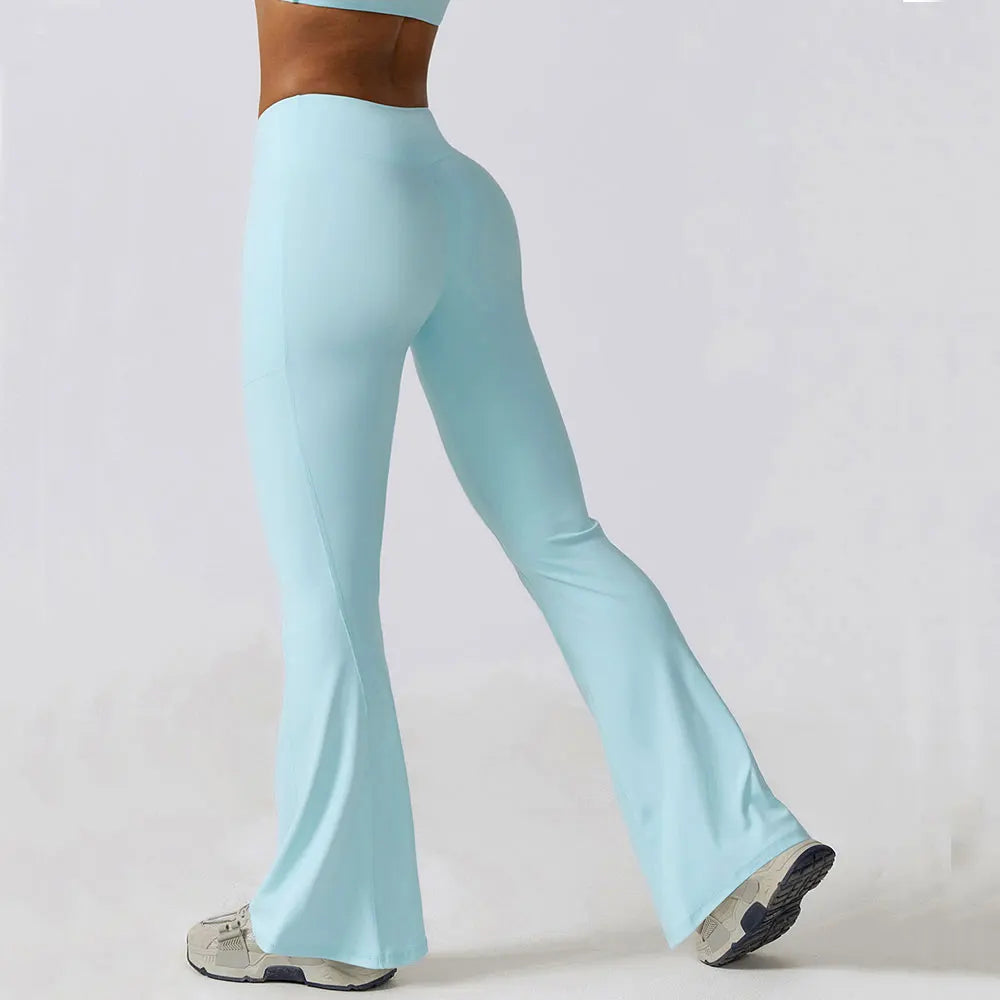 Flare Leggings Yoga Pant Women High Waist Wide Leg Pants - VibrantFlex 