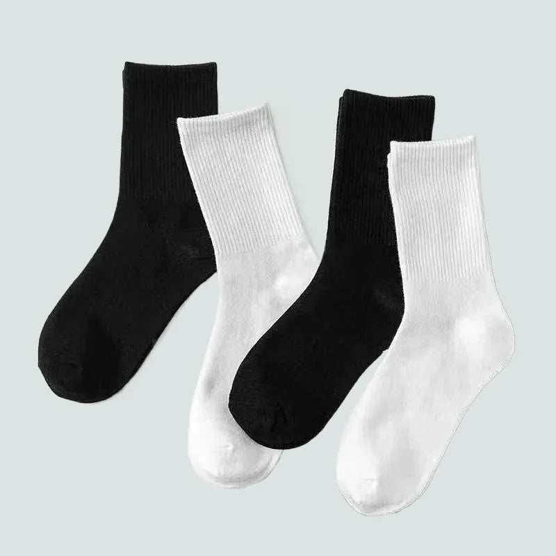 5 Pairs High Quality Men Crew Fashion Cotton Socks - VibrantFlex 