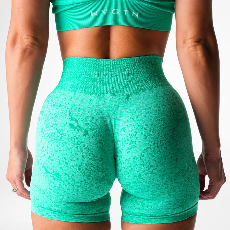 NVGTN Digital Seamless Shorts Women Soft Workout Tights Fitness Outfits Spandex Yoga short Gym Wear - VibrantFlex  VibrantFlex