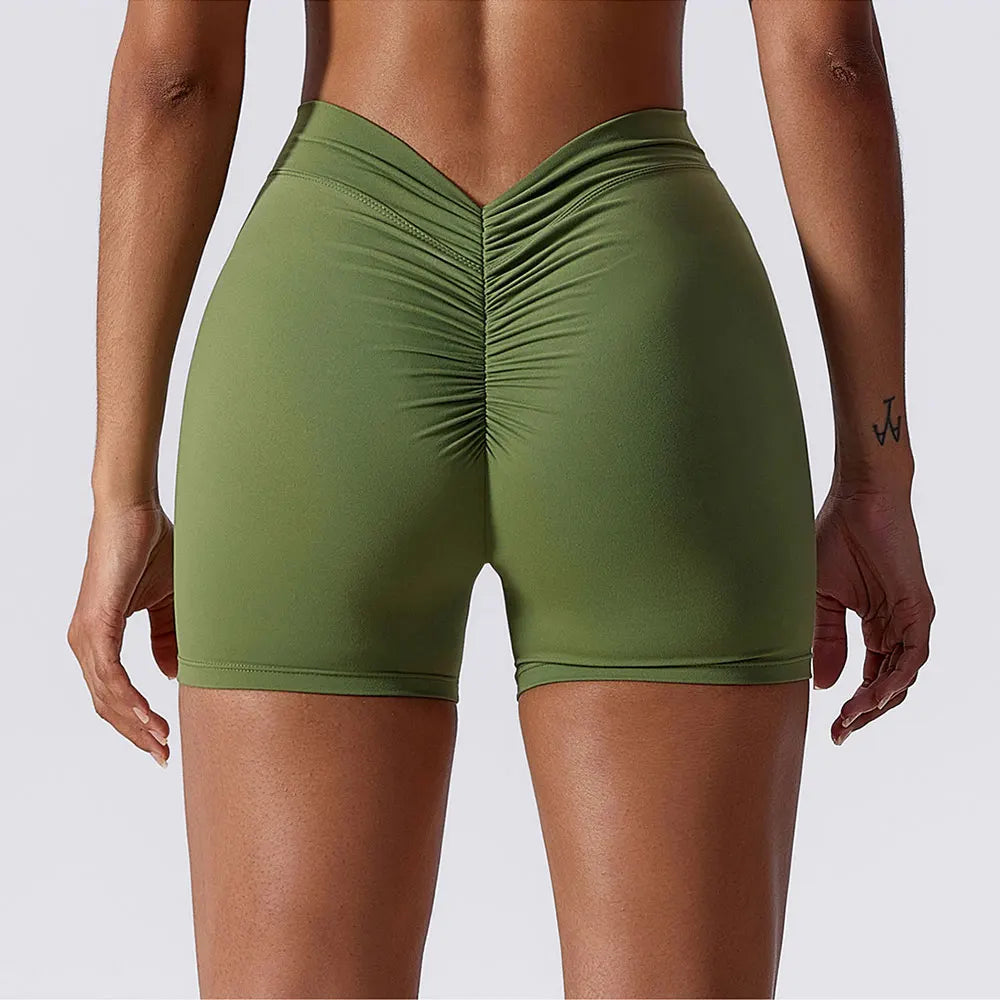 Women Yoga Shorts High Waist Scrunch Butt Lifting Comfort Fitness - VibrantFlex 