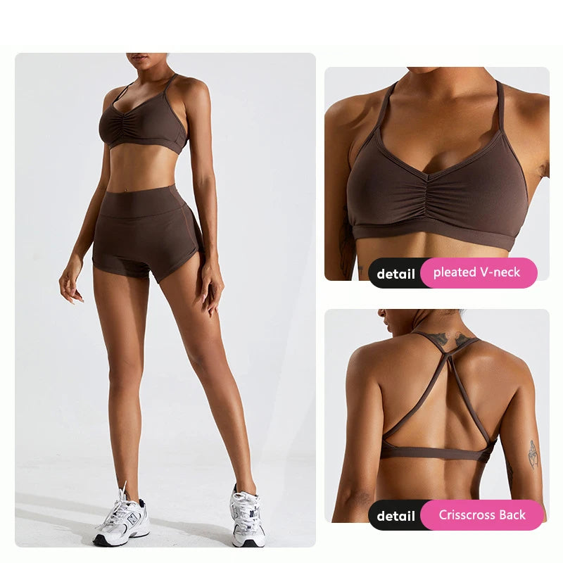 Sexy Scrunch Sports Bra Gym Top - VibrantFlex 