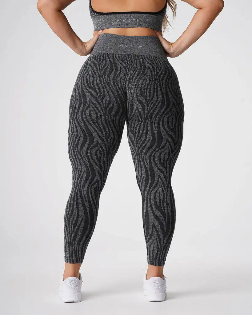 Nvgtn Zebra Pattern Seamless Leggings Women Soft Workout Tights - VibrantFlex  VibrantFlex