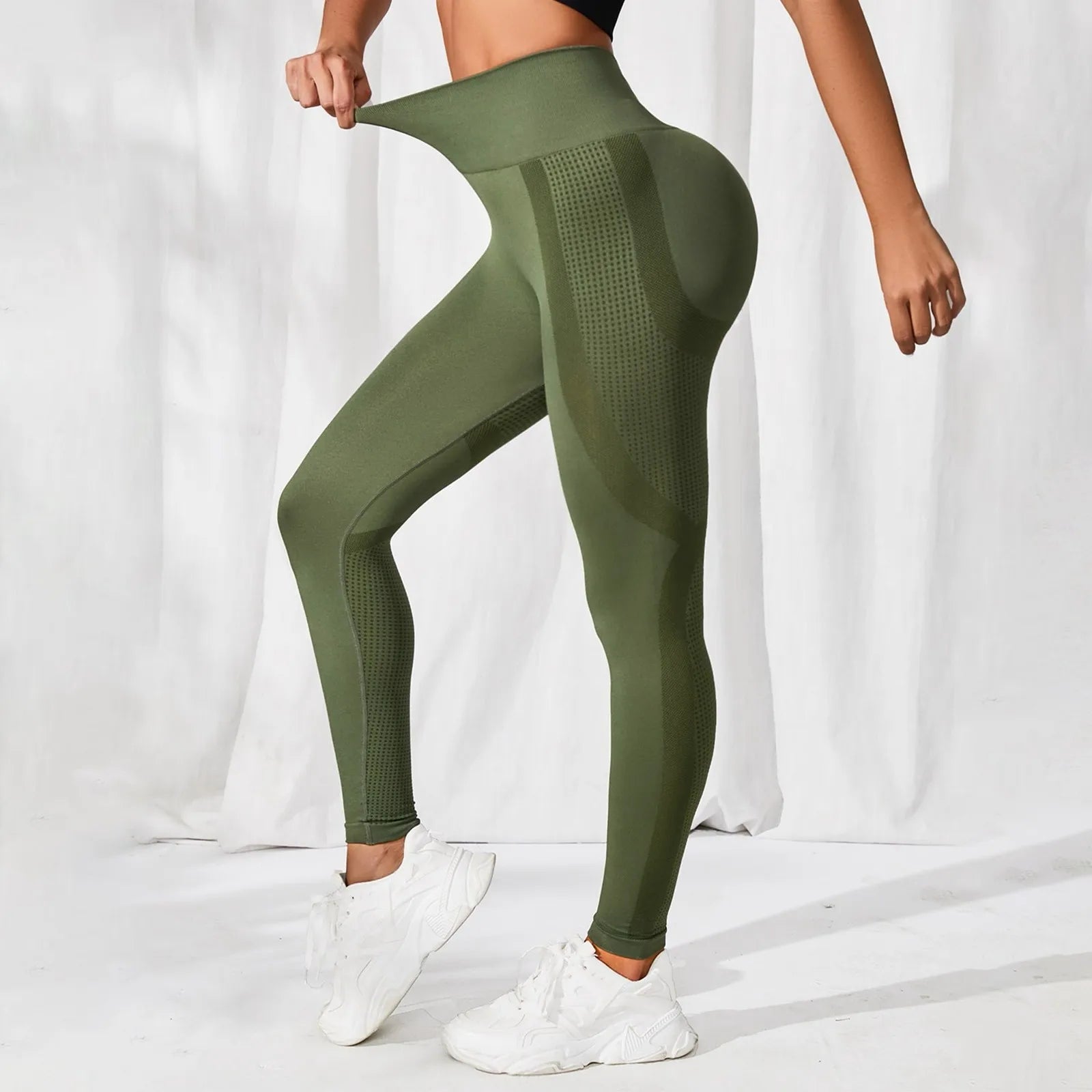 Seamless Workout Leggings Fashion Push Up Leggings Gym Women Cycling Clothing - VibrantFlex  VibrantFlex