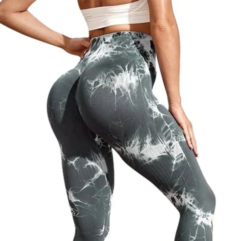 Seamless Tie Dye Leggings Women Sexy Fitness Gym Legging - VibrantFlex  VibrantFlex