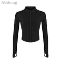 Aiithuug Women Full Zip-up Yoga Top Workout - VibrantFlex  VibrantFlex