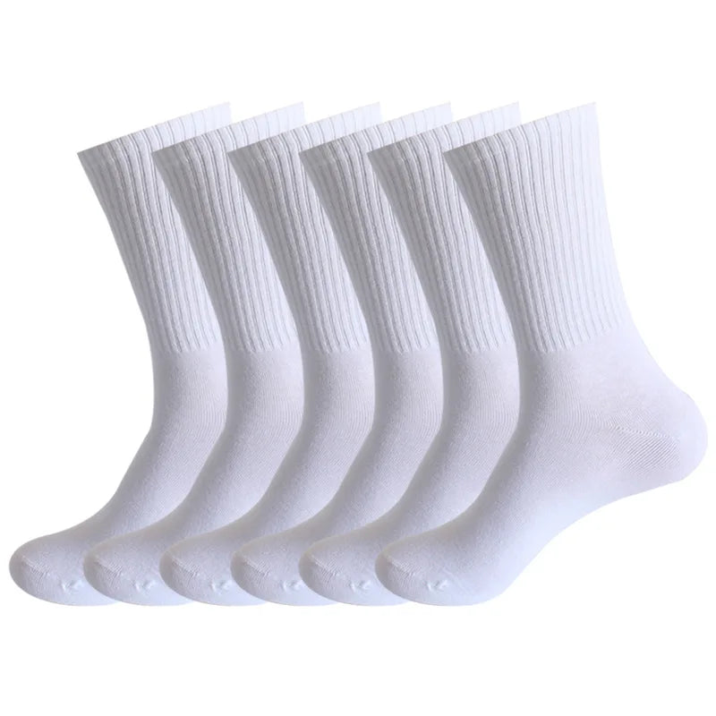 1pairs High Quality Black White Pure Color Cotton Unisex Sock - VibrantFlex 