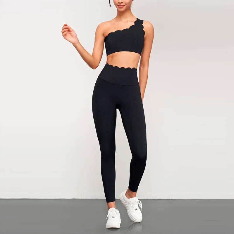 2 Pieces Sports Suits Fitness Bra High Waist Leggings Running Outfit - VibrantFlex  VibrantFlex