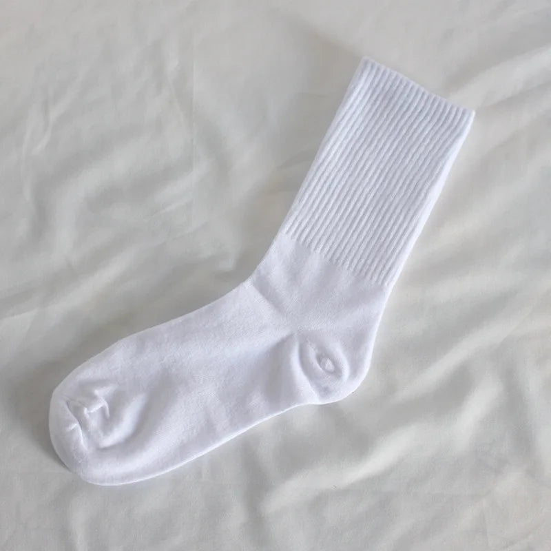 1pairs High Quality Black White Pure Color Cotton Unisex Sock - VibrantFlex  VibrantFlex