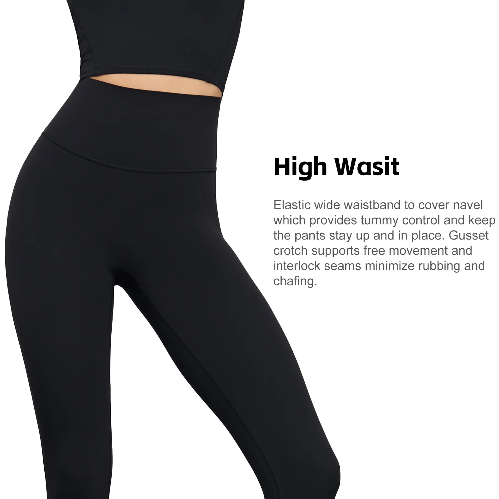 Women High Waist Yoga Leggings Soft Training Elastic Outfits Seamless Gym Leggings Yoga Leggings Workout Tummy Control Tights - VibrantFlex  VibrantFlex