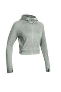 Full Zip Workout Jacket Athletic Casual Long Sleeve Sweatshirts with Thumb Holes - VibrantFlex  VibrantFlex