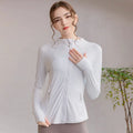 Female Running Jacket Yoga Clothes Sports Workout Clothes Tops Long-sleeved - VibrantFlex  VibrantFlex