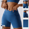 Fitness Yoga Set Sexy Cross Back Sport Bra Tights Shorts - VibrantFlex  VibrantFlex