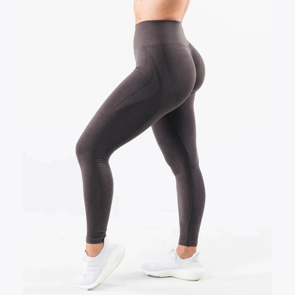 Seamless Scrunch Leggings High Waisted Push Up Workout Tights Yoga Pants Sportswear - VibrantFlex  VibrantFlex