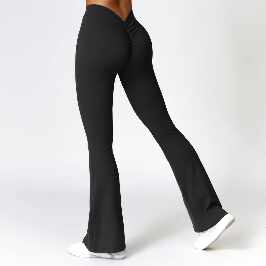 V-shaped Hip Yoga Pants Flare Leggings Women High Waist Wide Leg Pants Women - VibrantFlex 