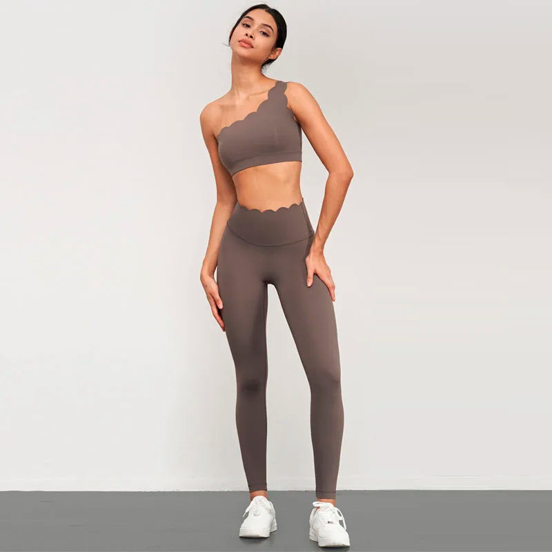 2 Pieces Sports Suits Fitness Bra High Waist Leggings Running Outfit - VibrantFlex  VibrantFlex