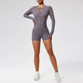 Buttons Jumpsuit Workout Long Sleeved Sports Women Gym Clothing Running Fitness Suits Gym - VibrantFlex  VibrantFlex