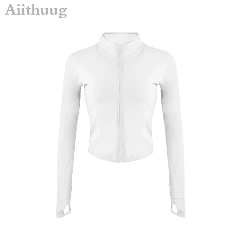 Aiithuug Women Full Zip-up Yoga Top Workout - VibrantFlex  VibrantFlex