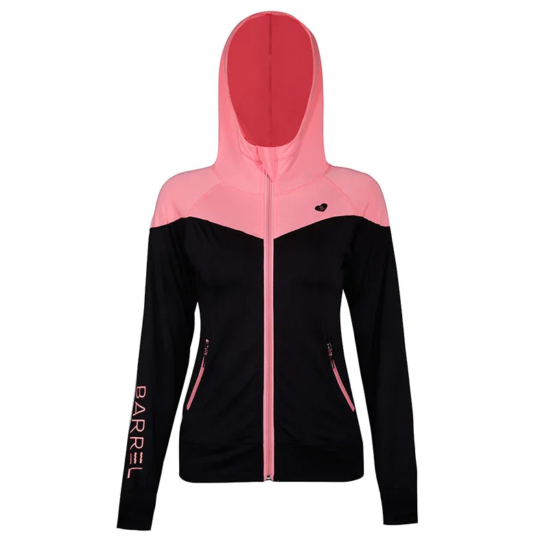 Women Thin Slim Sport Hoodies Long Sleeve Thumb Hole Yoga Tops - VibrantFlex  VibrantFlex