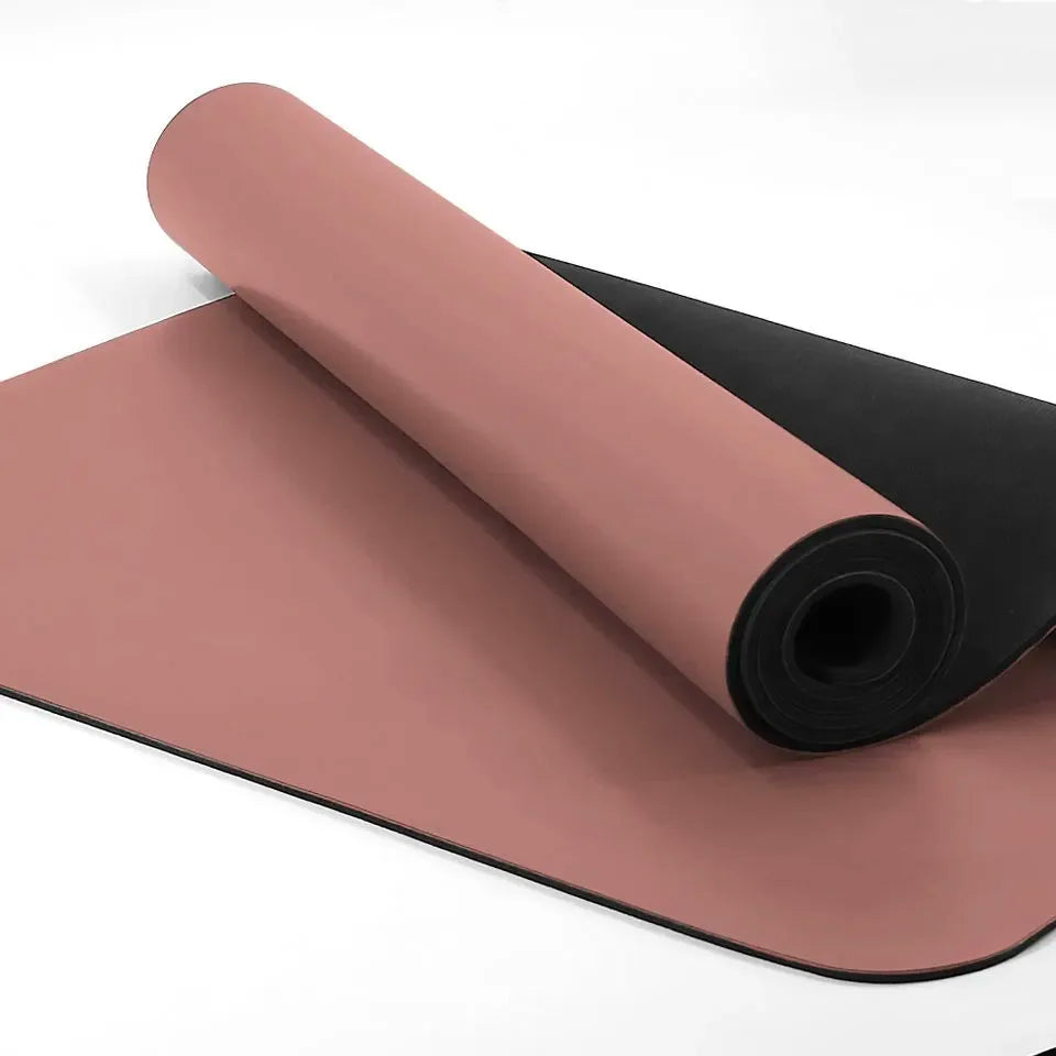 PU Leather Natural Rubber Yoga Mat - VibrantFlex 