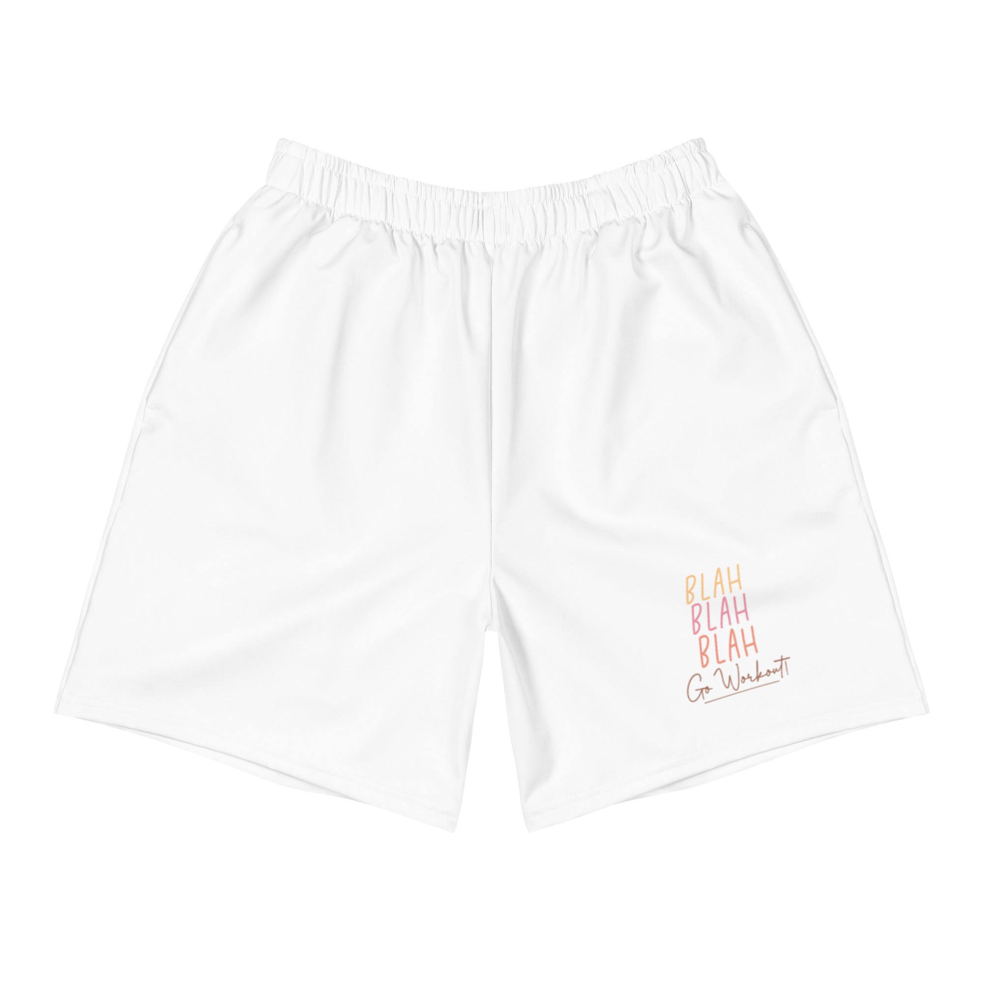 Blah Blah Blah Unisex Athletic Long Shorts - VibrantFlex  VibrantFlex