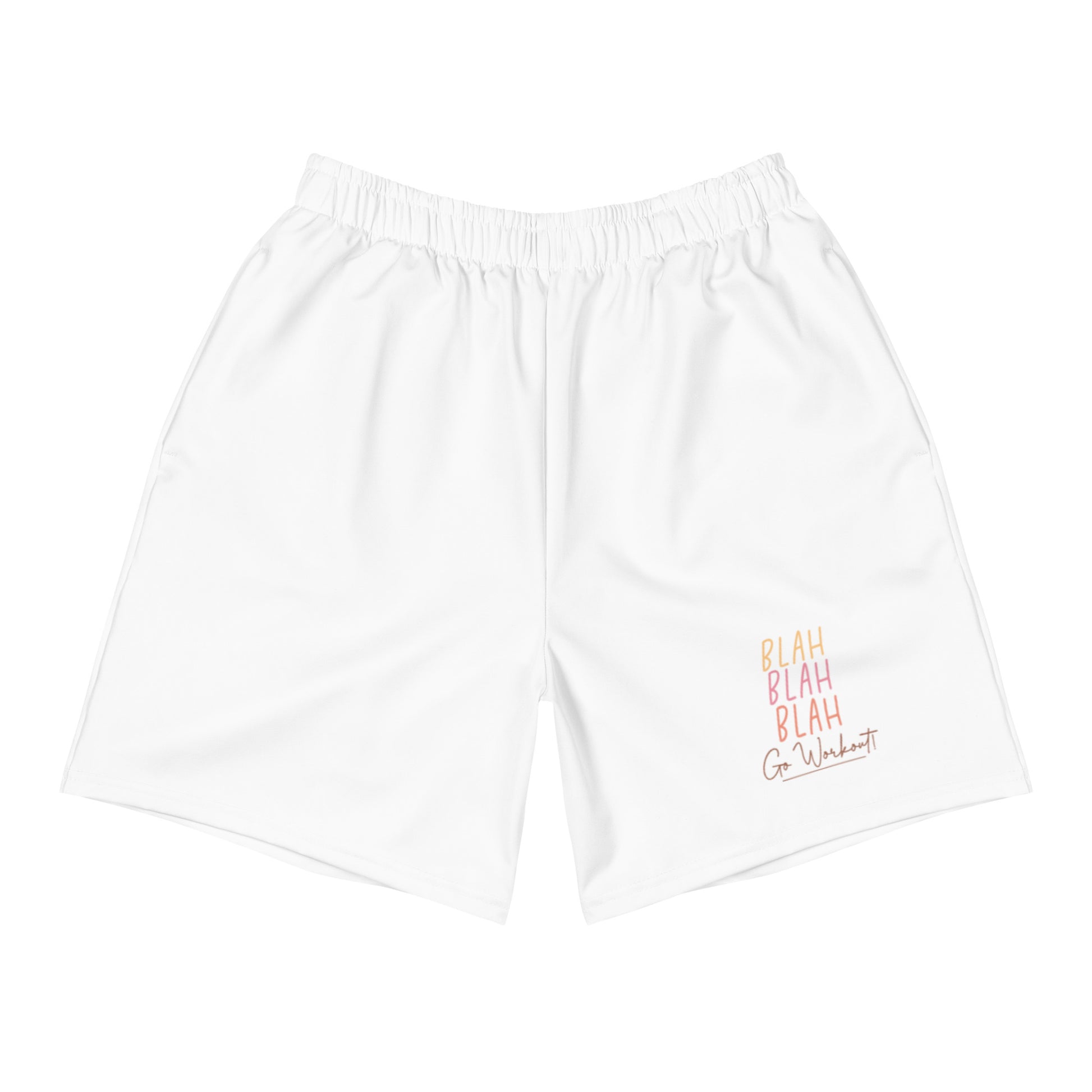 Blah Blah Blah Unisex Athletic Long Shorts - VibrantFlex  VibrantFlex