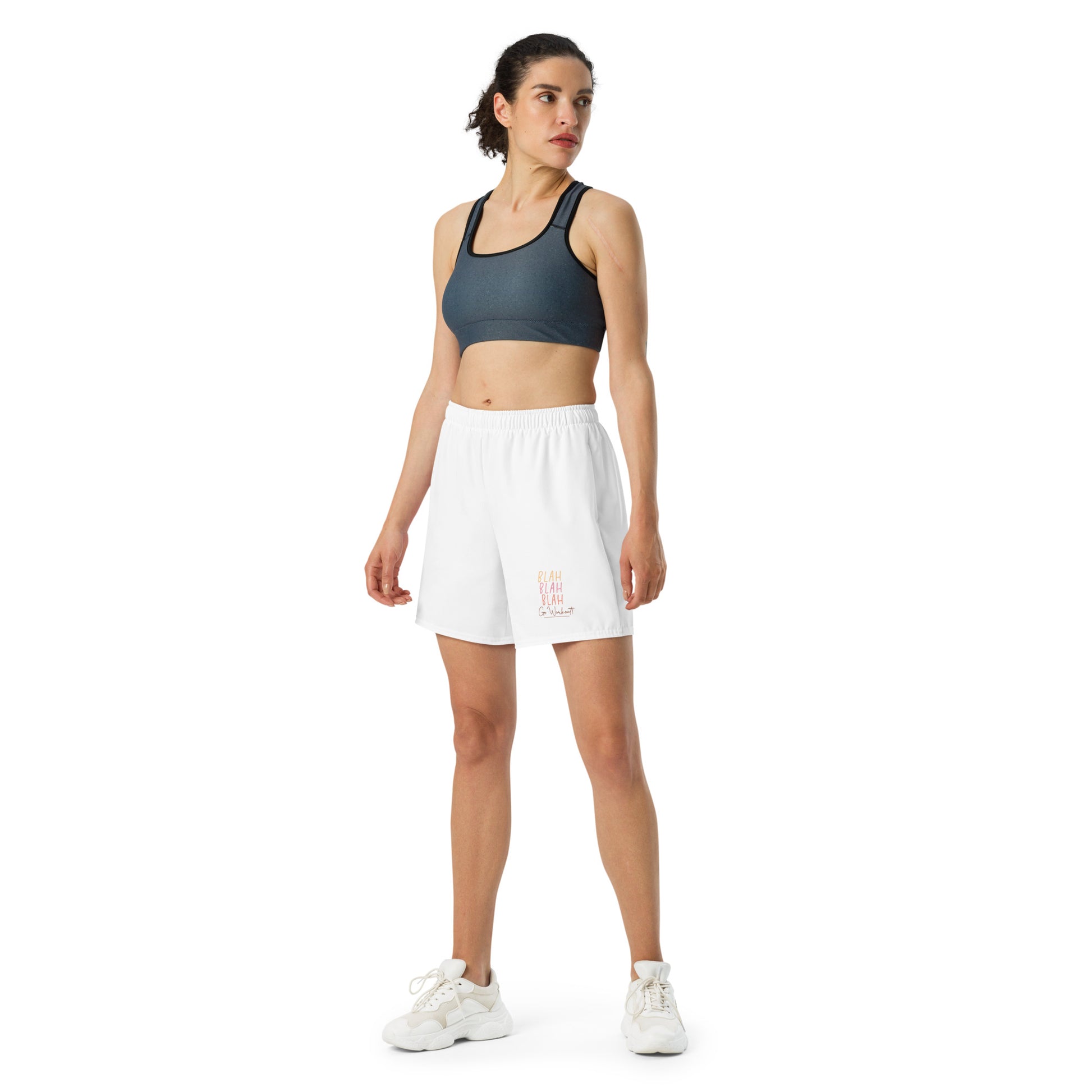 Blah Blah Blah Unisex Athletic Long Shorts - VibrantFlex  VibrantFlex